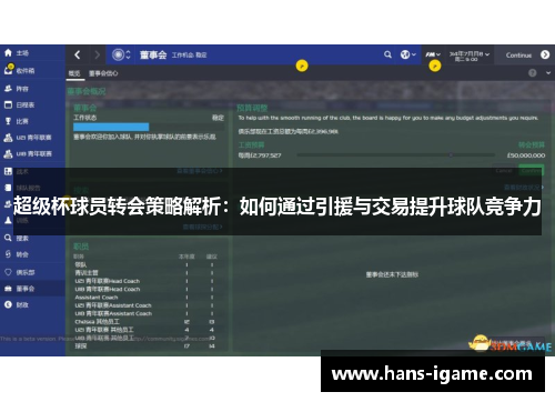 超级杯球员转会策略解析:如何通过引援与交易提升球队竞争力 超级杯球员转会策略解析:如何通过引援与交易提升球队竞争力